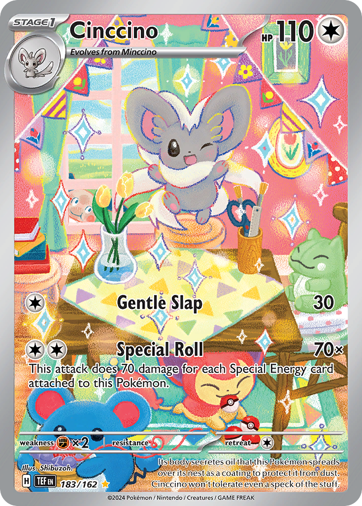 Cinccino 183/162 Illustration Rare card from Temporal Forces