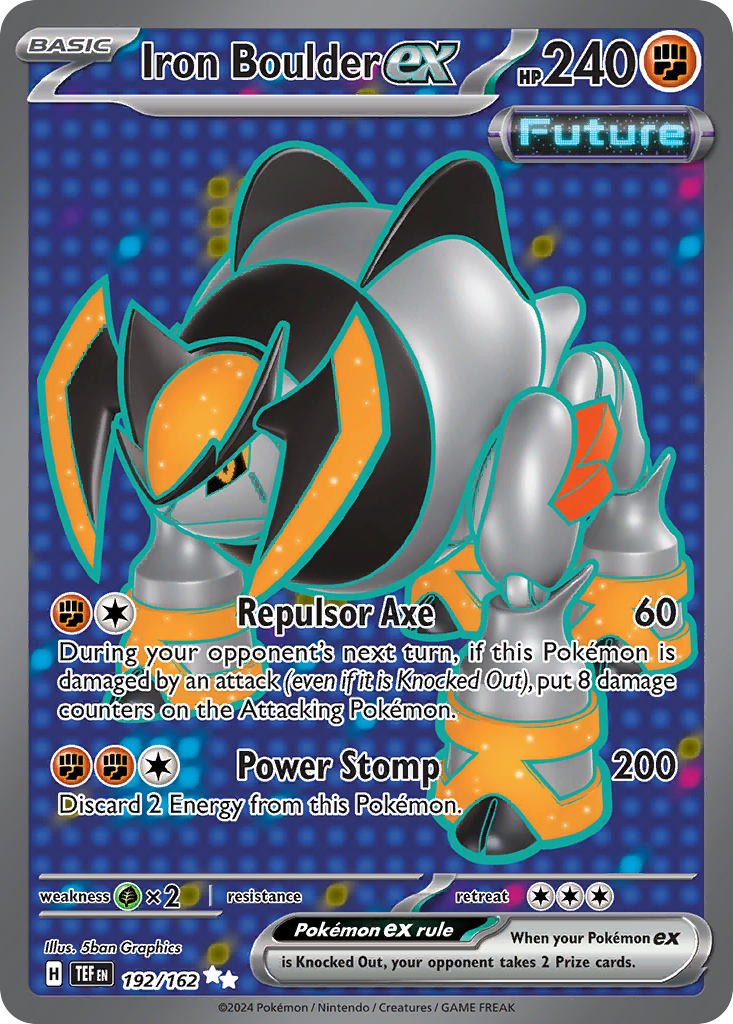 Iron Boulder ex 192 Ultra Rare card from Temporal Forces