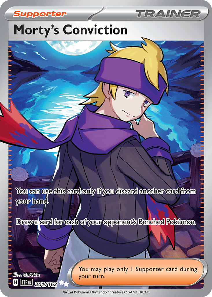 Morty's Conviction 201 Ultra Rare card from Temporal Forces