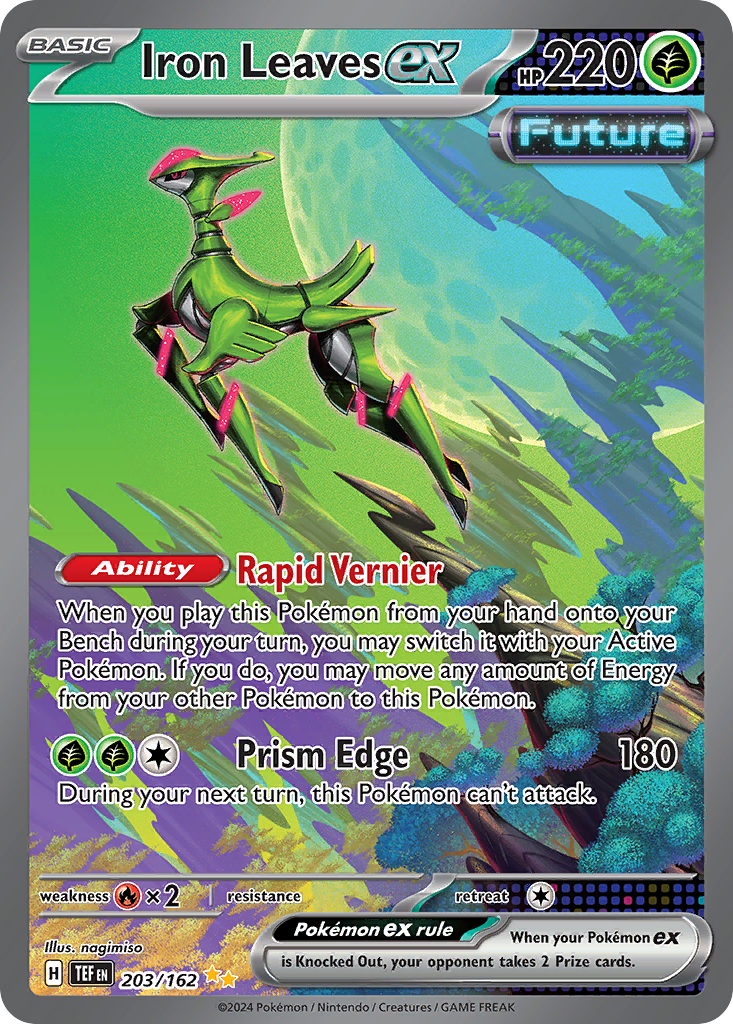 Iron Leaves ex 203 Special Illustration Rare card from Temporal Forces