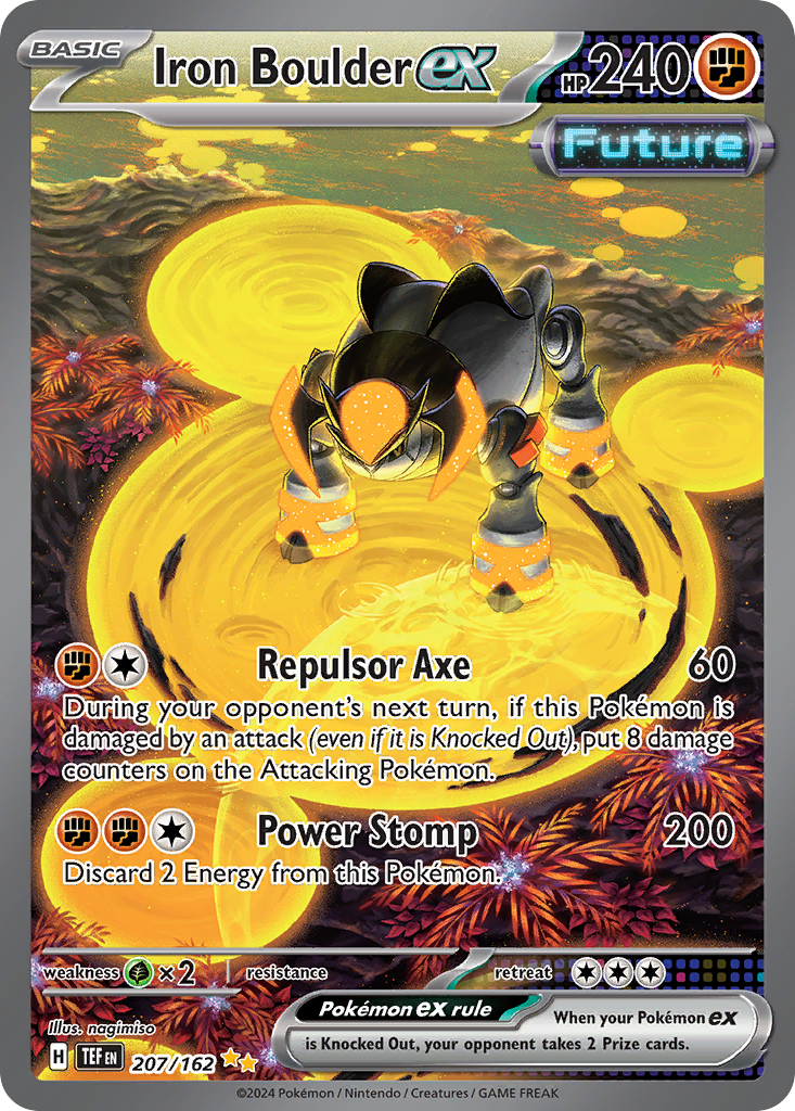 Iron Boulder ex 207 Special Illustration Rare card from Temporal Forces