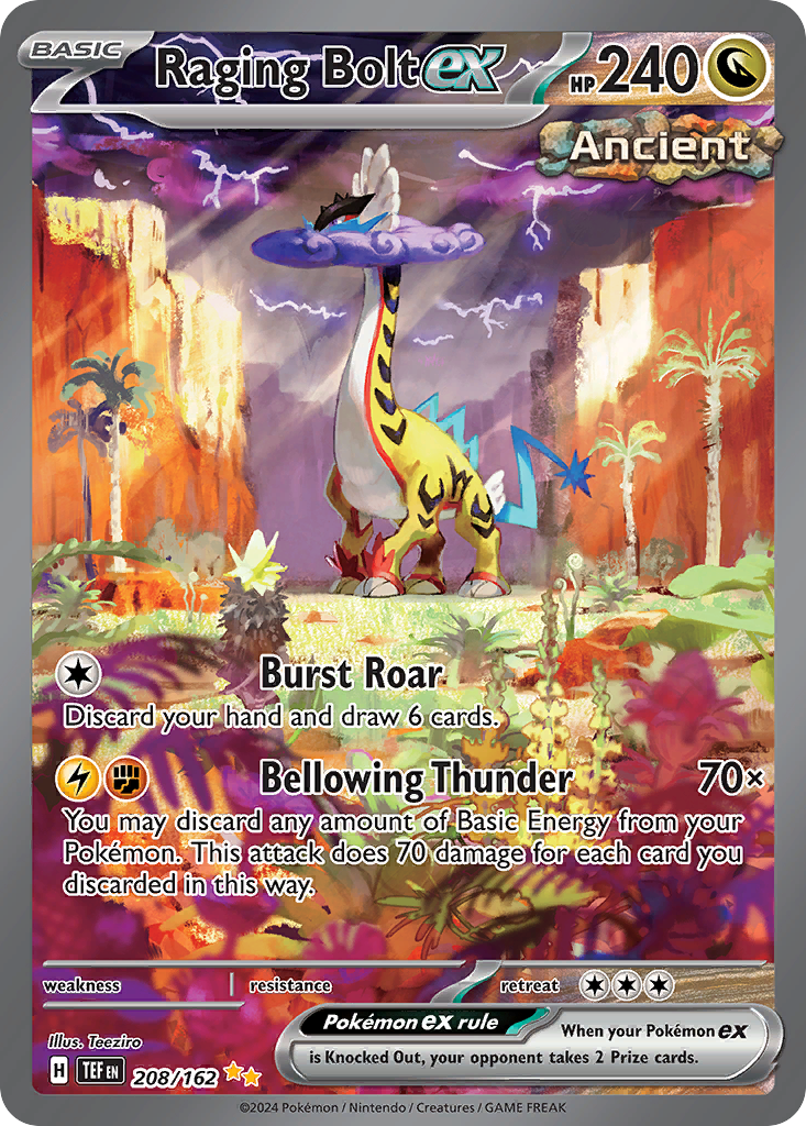Raging Bolt ex 208 Special Illustration Rare card from Temporal Forces