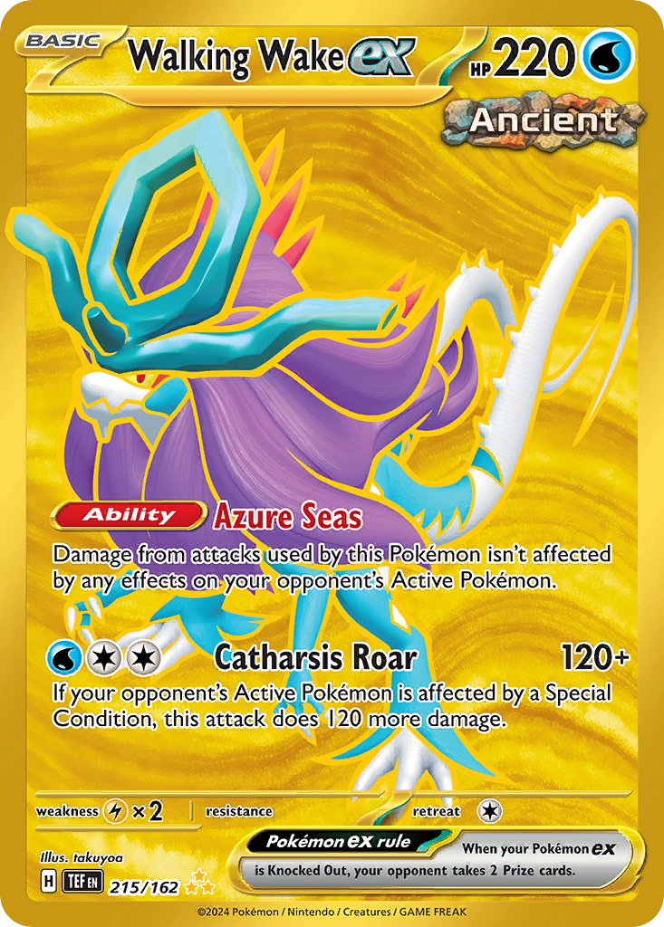 Walking Wake ex 215/162 Hyper Rare card from Temporal Forces