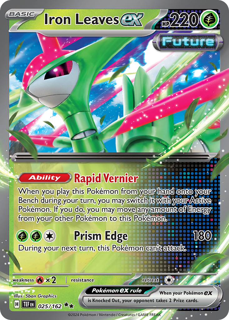 Iron Leaves ex 25/162 Double Rare card from Temporal Forces
