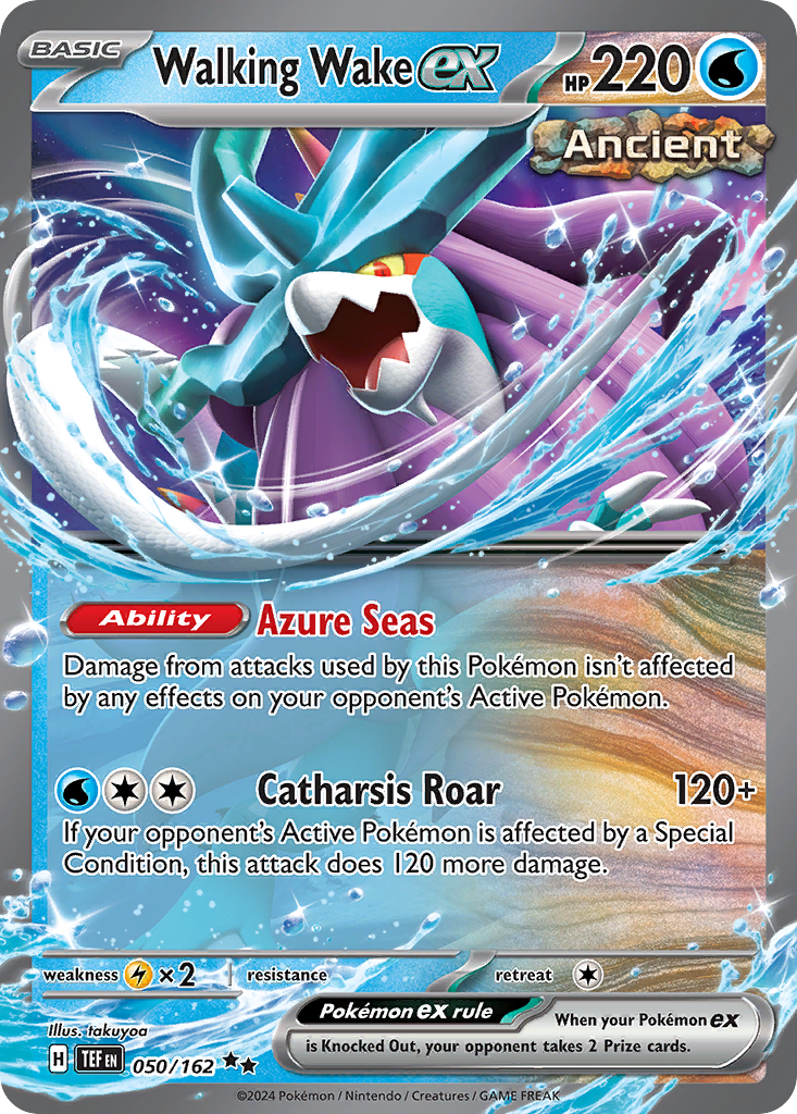 Walking Wake ex 50 Double Rare card from Temporal Forces