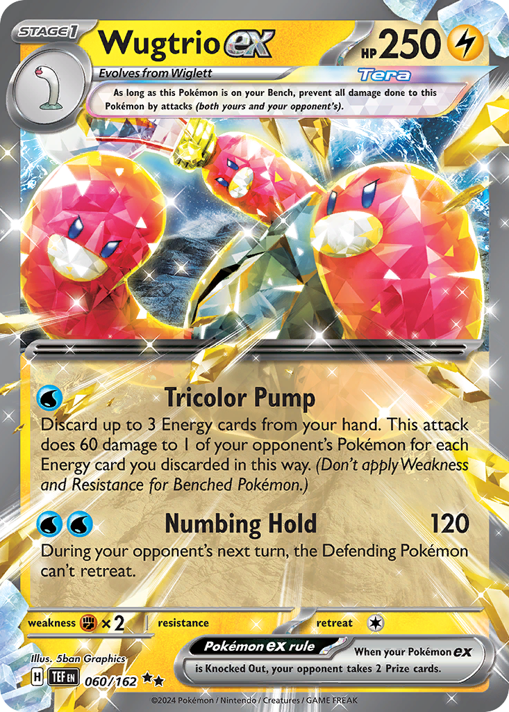 Wugtrio ex 60 Double Rare card from Temporal Forces