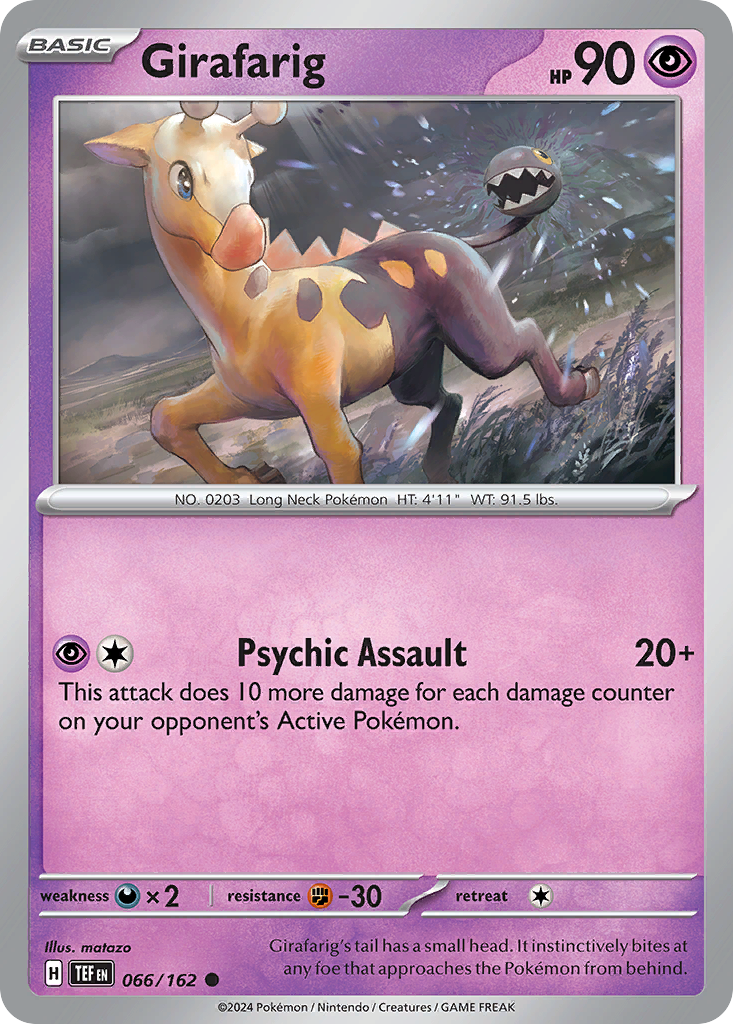Girafarig 66/162 Common card from Temporal Forces