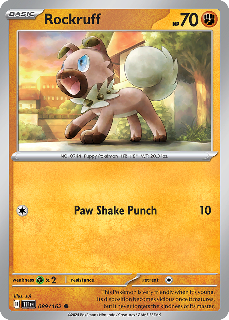 Rockruff 89 Common card from Temporal Forces