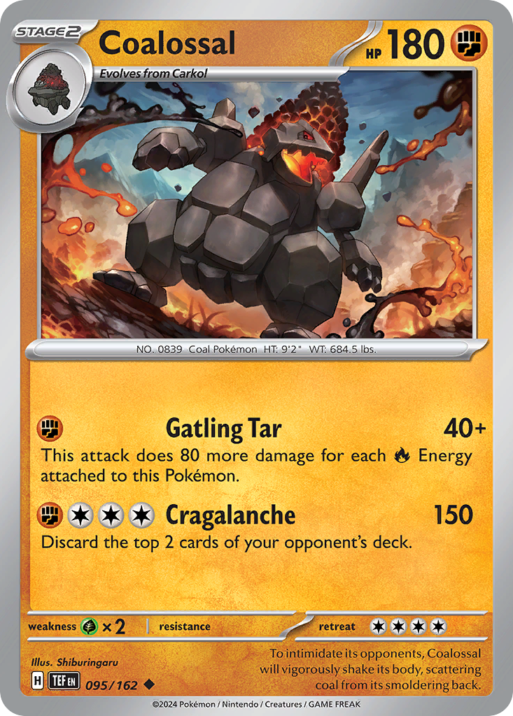 Coalossal 95/162 Uncommon card from Temporal Forces