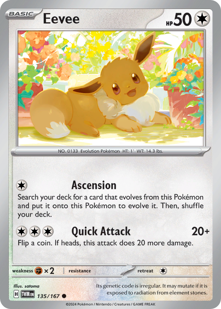 Eevee 135 Common card from Twilight Masquerade