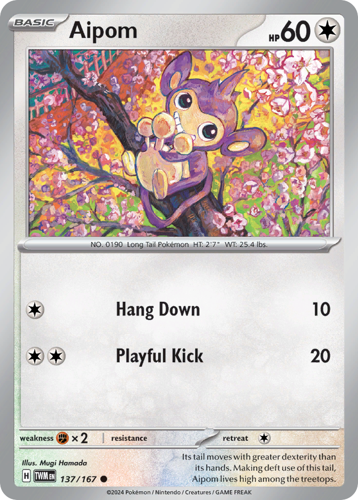 Aipom 137 Common card from Twilight Masquerade