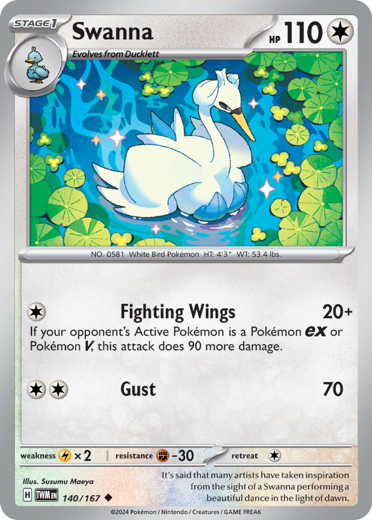 Swanna 140 Uncommon card from Twilight Masquerade