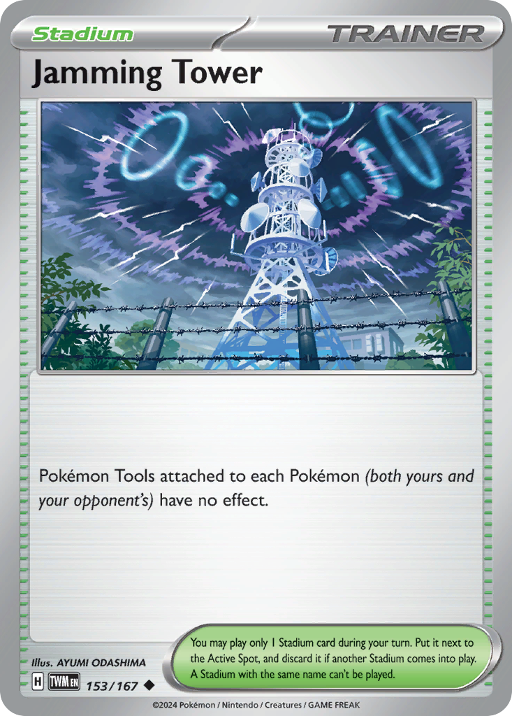 Jamming Tower 153 Uncommon card from Twilight Masquerade