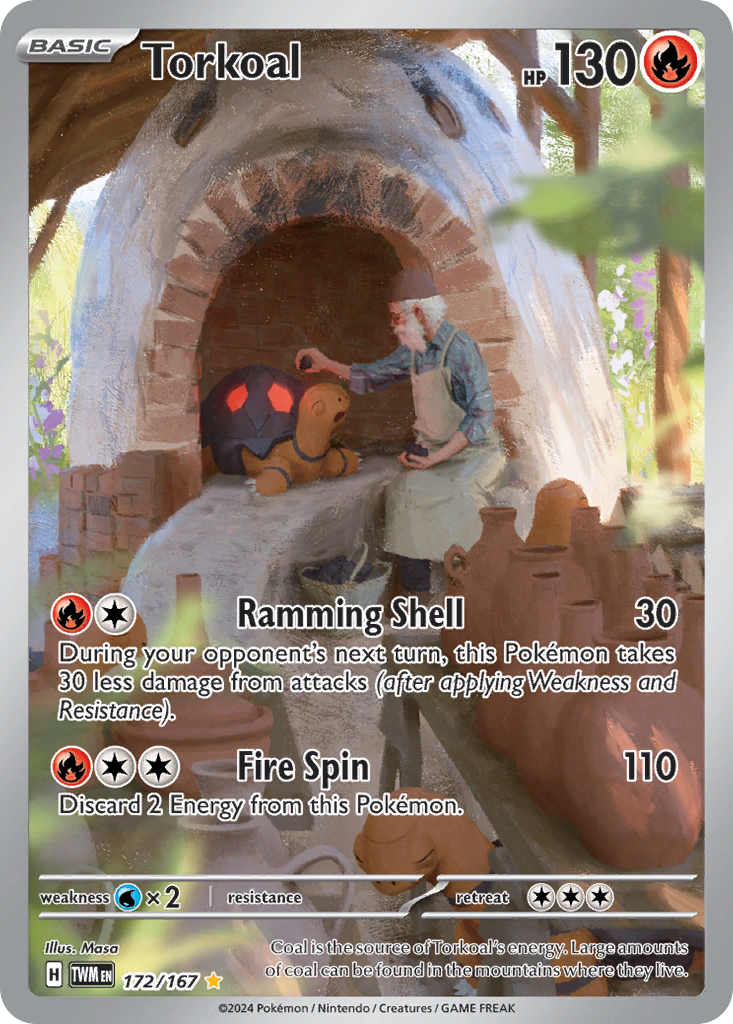 Torkoal 172 Illustration Rare card from Twilight Masquerade