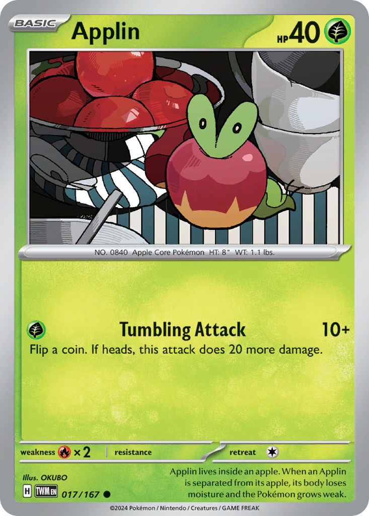 Applin 17 Common card from Twilight Masquerade