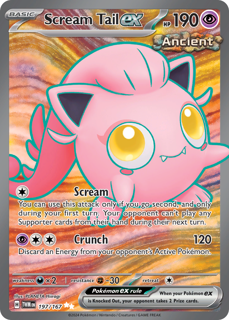 Scream Tail ex 197 Ultra Rare card from Twilight Masquerade