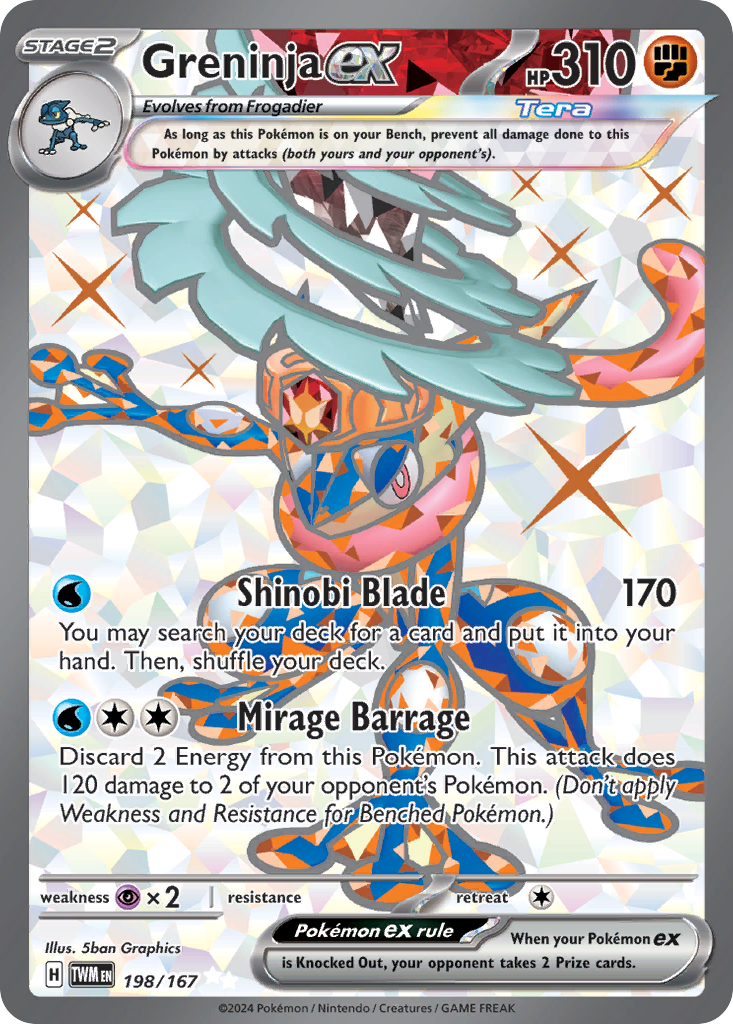 Greninja ex 198 Ultra Rare card from Twilight Masquerade