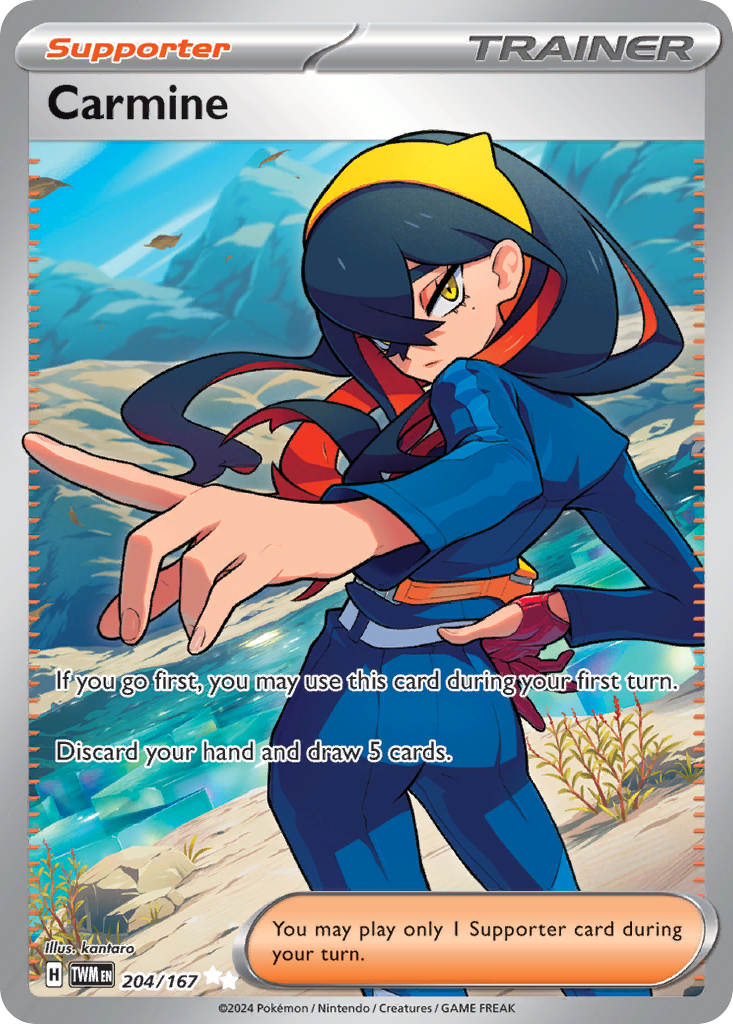 Carmine 204 Ultra Rare card from Twilight Masquerade