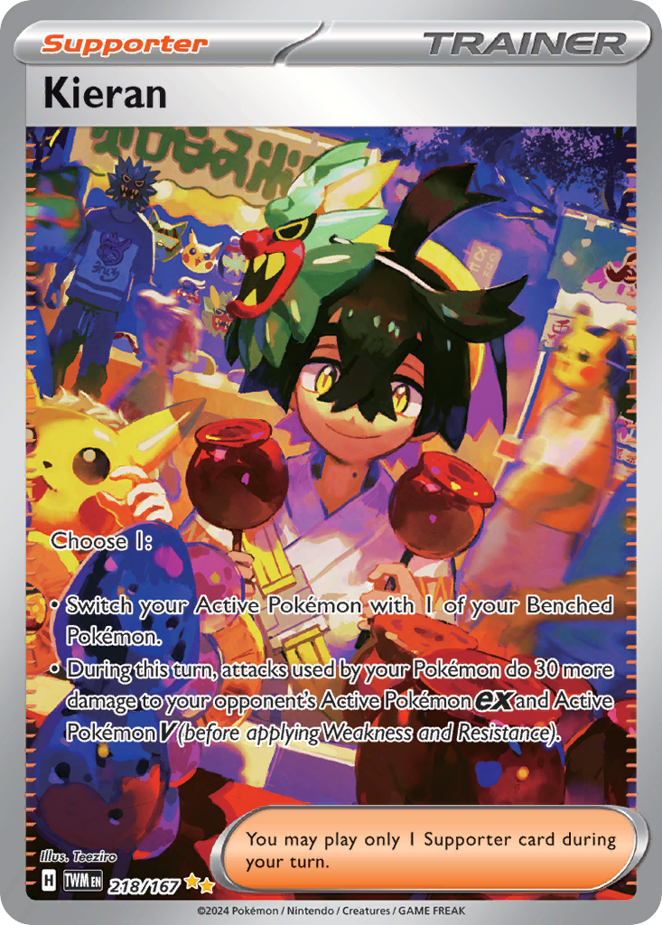 Kieran 218 Special Illustration Rare card from Twilight Masquerade