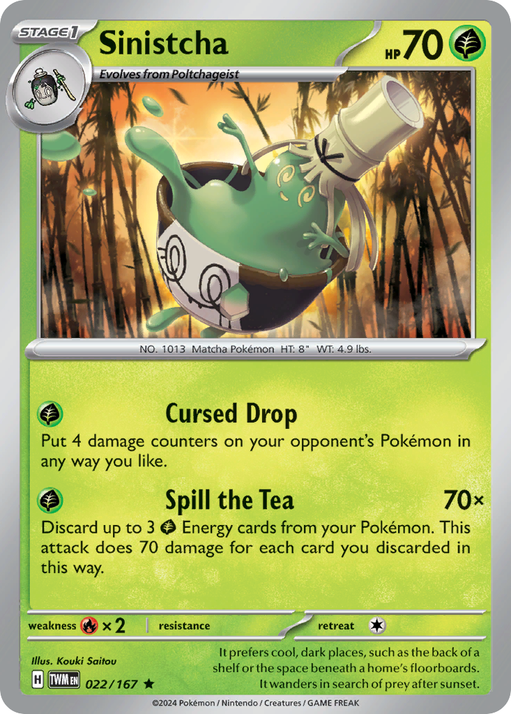 Sinistcha 22 Rare card from Twilight Masquerade