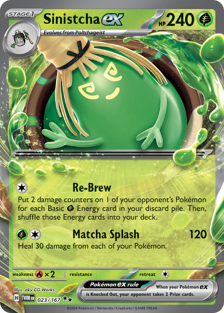 Sinistcha ex 23 Double Rare card from Twilight Masquerade