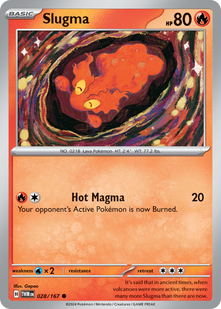 Slugma 28 Common card from Twilight Masquerade