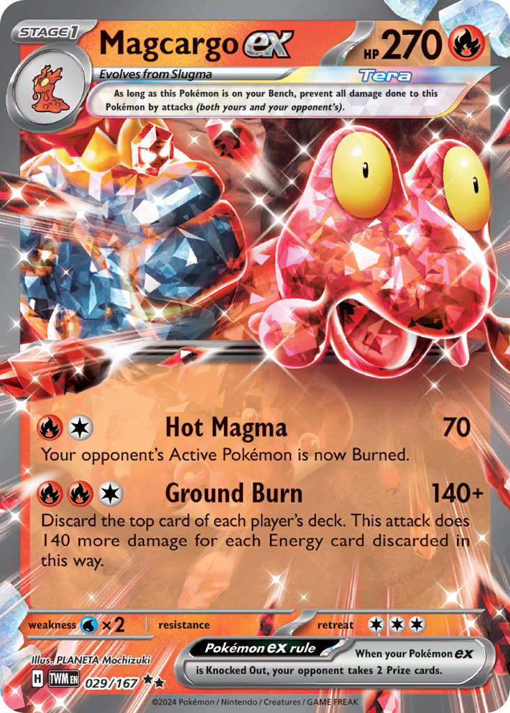Magcargo ex 29 Double Rare card from Twilight Masquerade