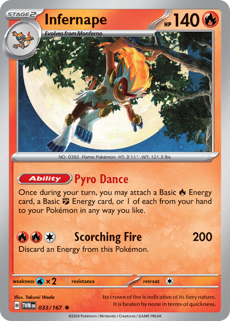 Infernape 33 Rare card from Twilight Masquerade
