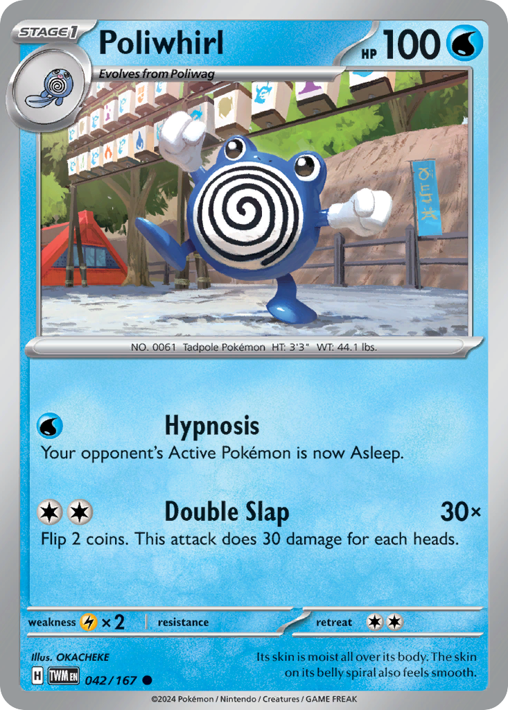 Poliwhirl 42 Common card from Twilight Masquerade