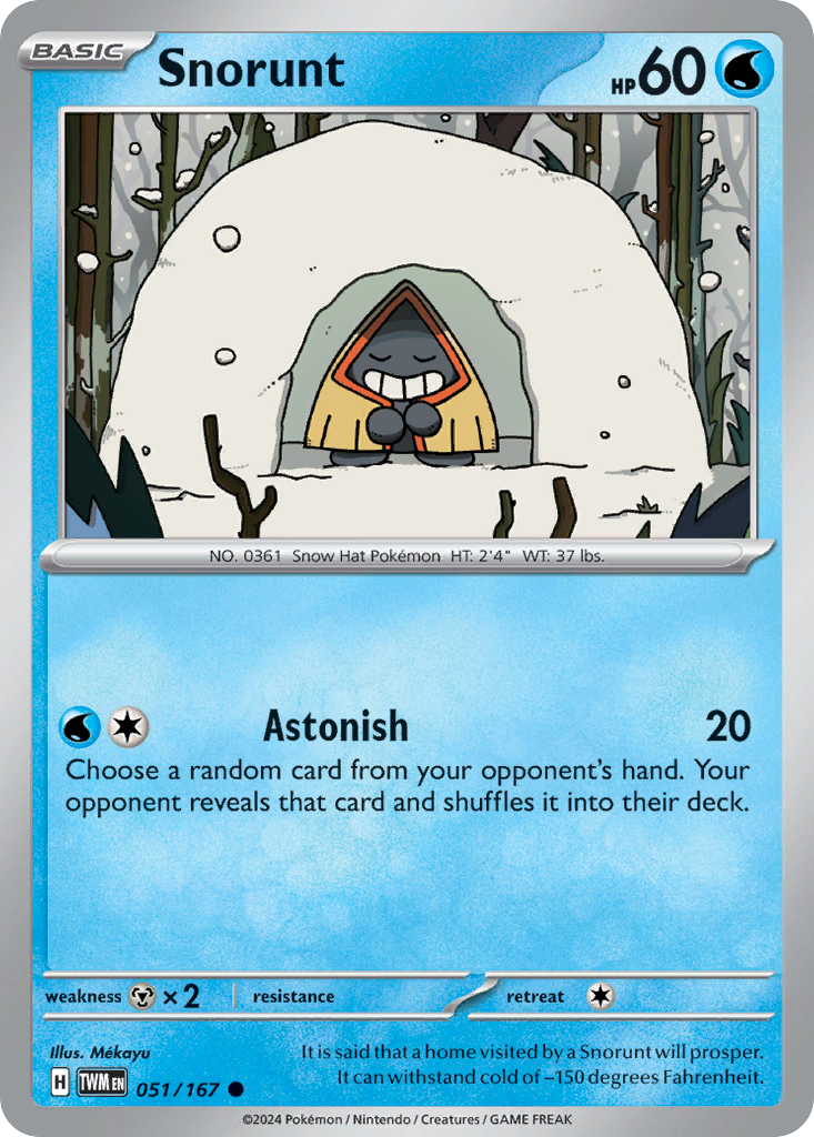 Snorunt 51 Common card from Twilight Masquerade