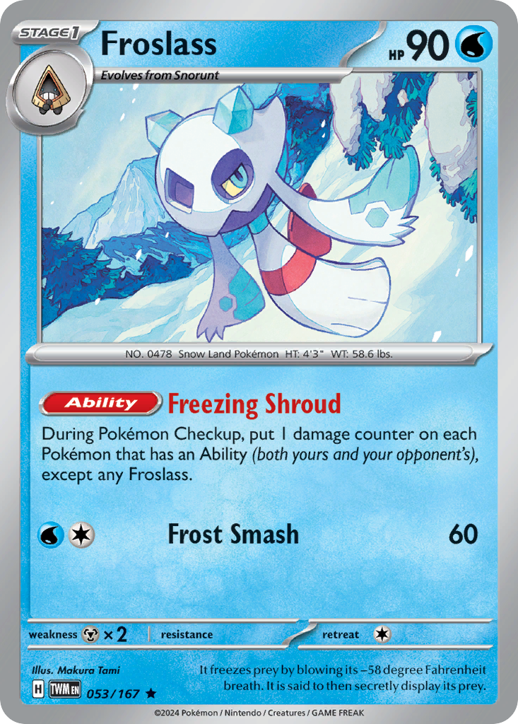 Froslass 53 Rare card from Twilight Masquerade