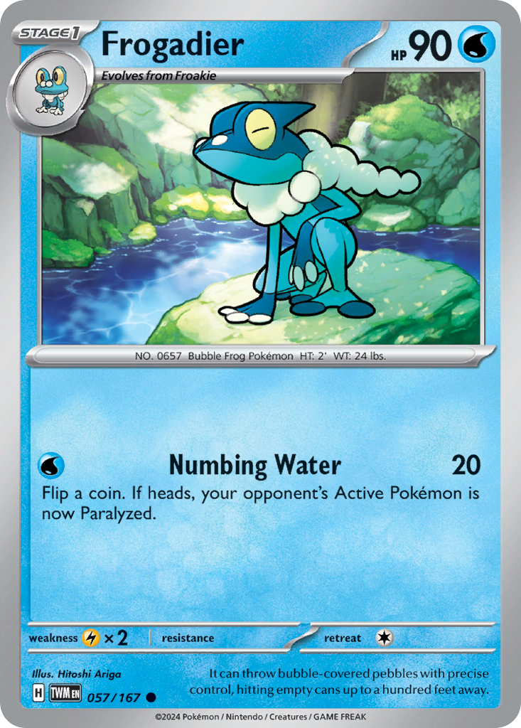Frogadier 57 Common card from Twilight Masquerade