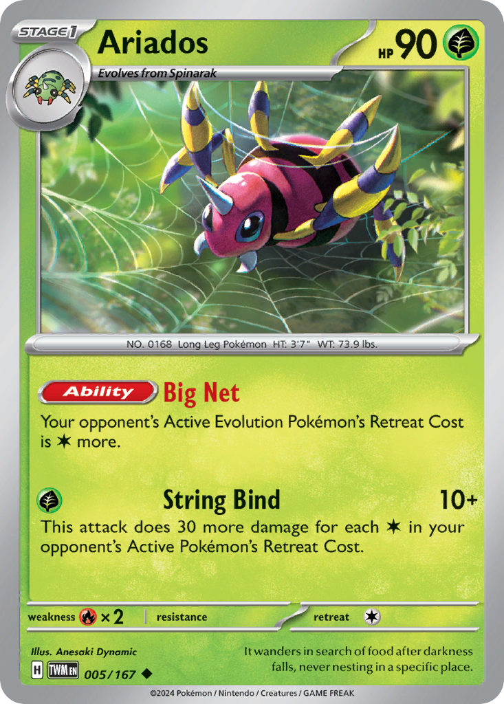 Ariados 5 Uncommon card from Twilight Masquerade