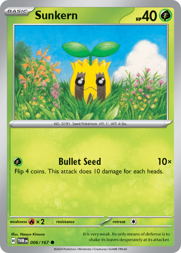 Sunkern 6 Common card from Twilight Masquerade