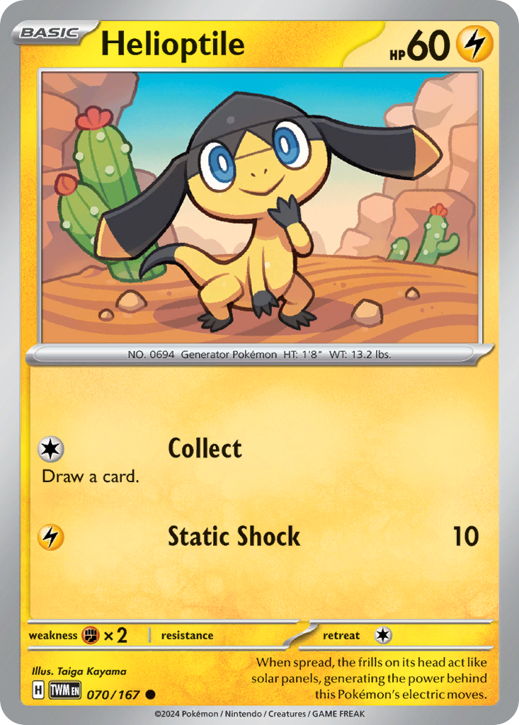 Helioptile 70 Common card from Twilight Masquerade
