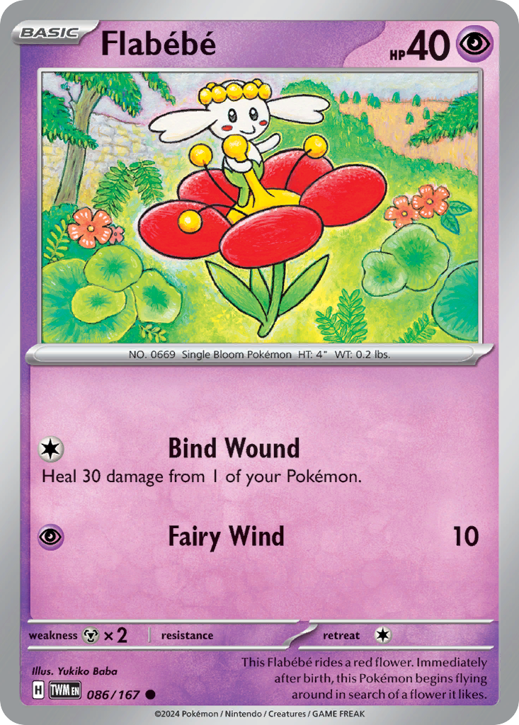 Flabébé 86/167 Common card from Twilight Masquerade