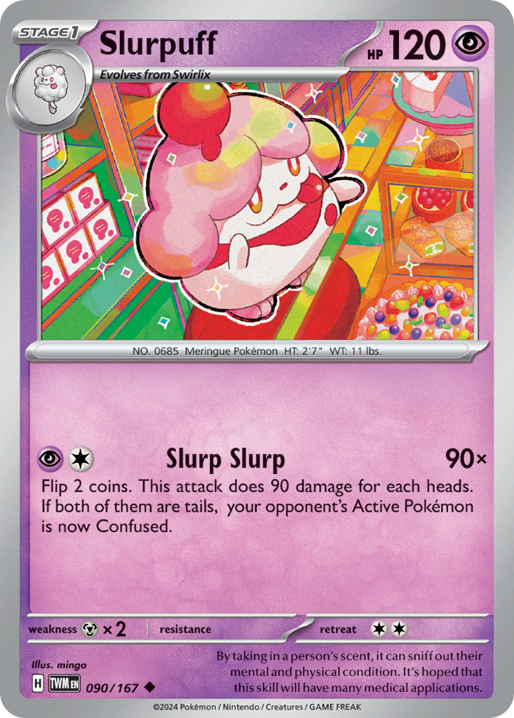 Slurpuff 90 Uncommon card from Twilight Masquerade