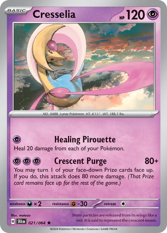 Cresselia 21 Rare card from Shrouded Fable