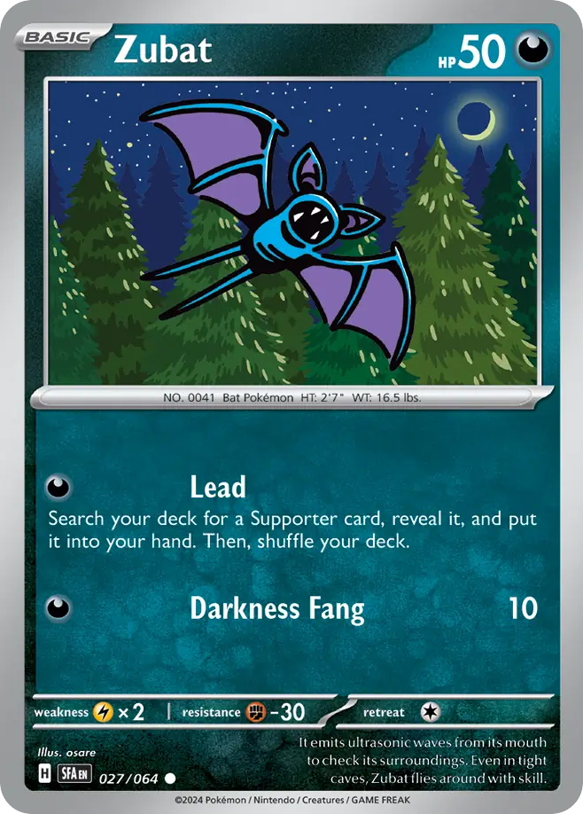 Zubat 27 Common card from Shrouded Fable