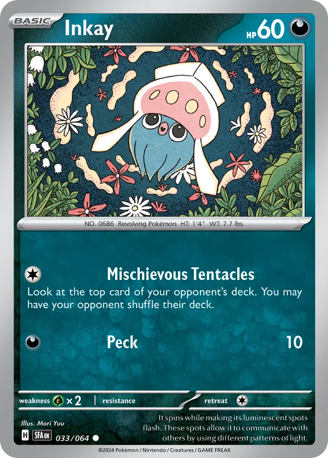 Inkay 33/64 Common card from Shrouded Fable