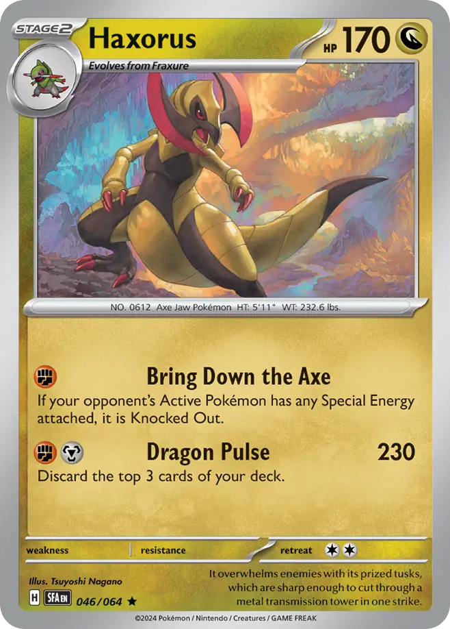 Haxorus 46 Rare card from Shrouded Fable