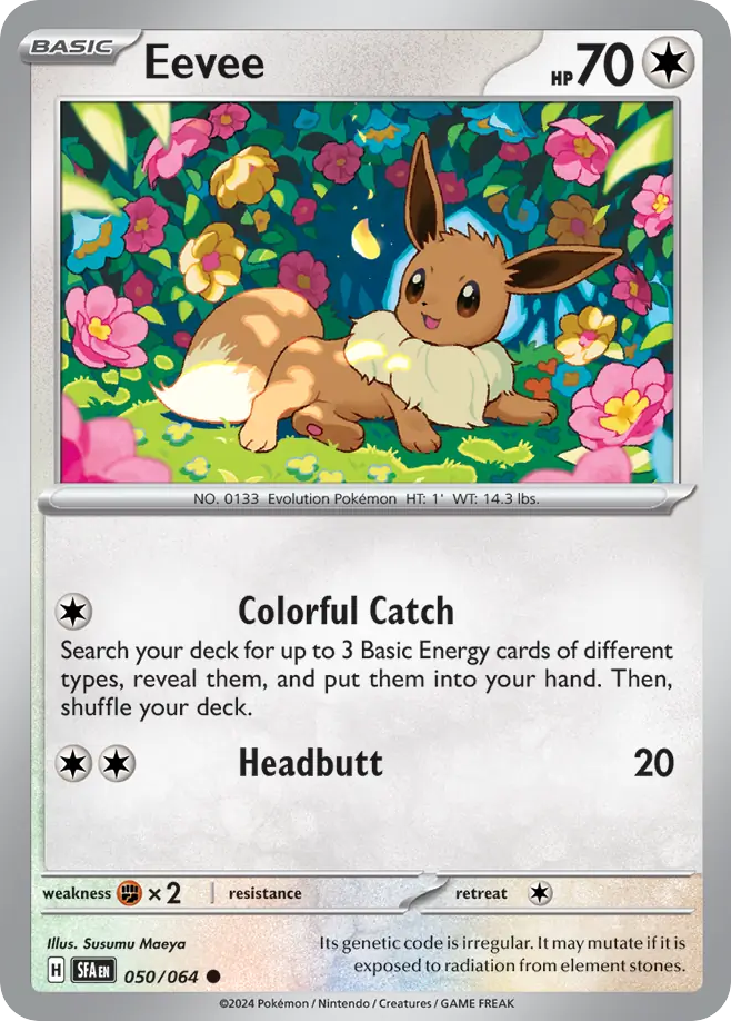 Eevee 50 Common card from Shrouded Fable
