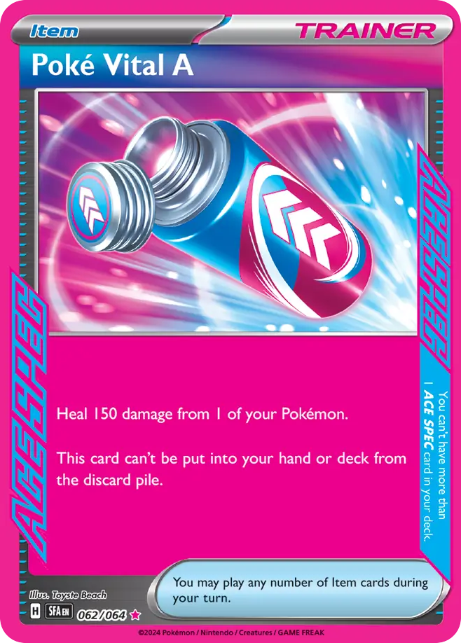 Poké Vital A 62/64 ACE SPEC Rare card from Shrouded Fable