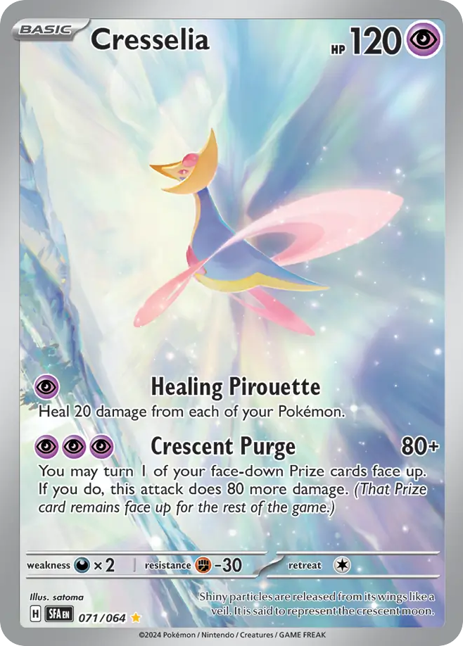 Cresselia 71/64 Illustration Rare card from Shrouded Fable
