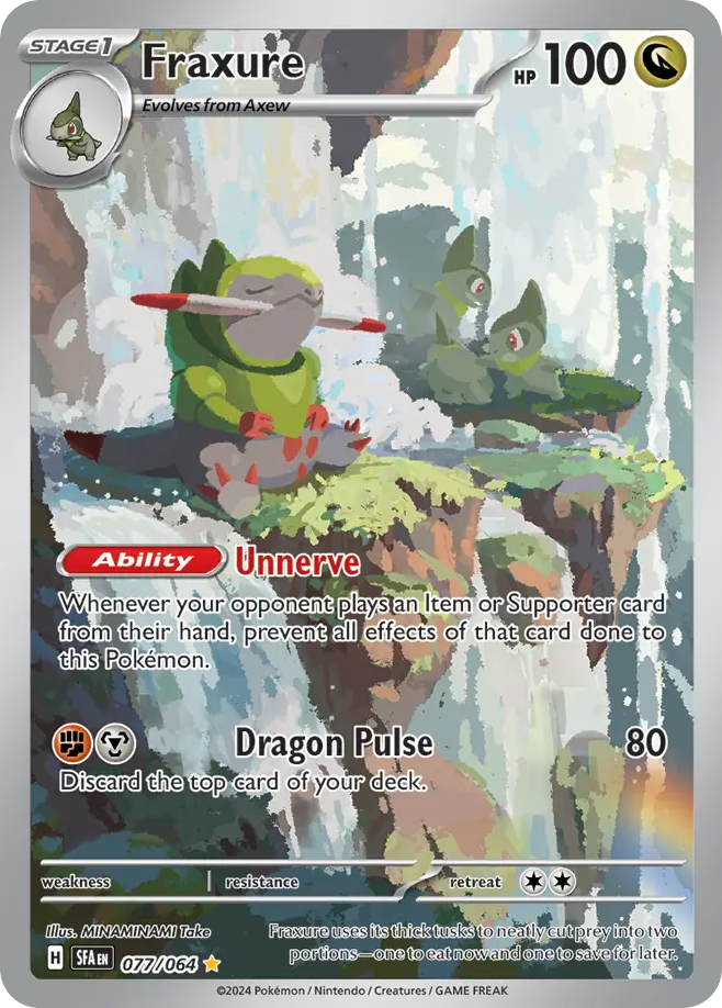 Fraxure 77 Illustration Rare card from Shrouded Fable