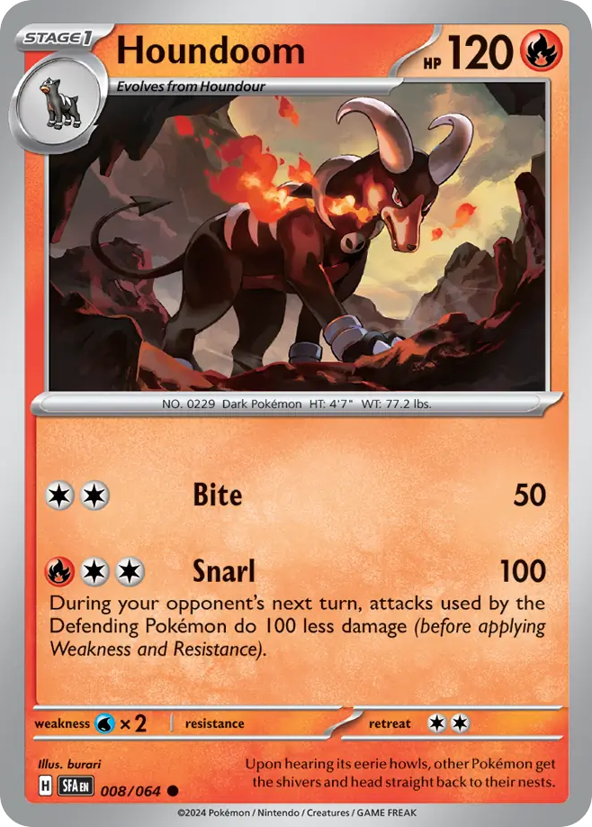 Houndoom 8 Common card from Shrouded Fable