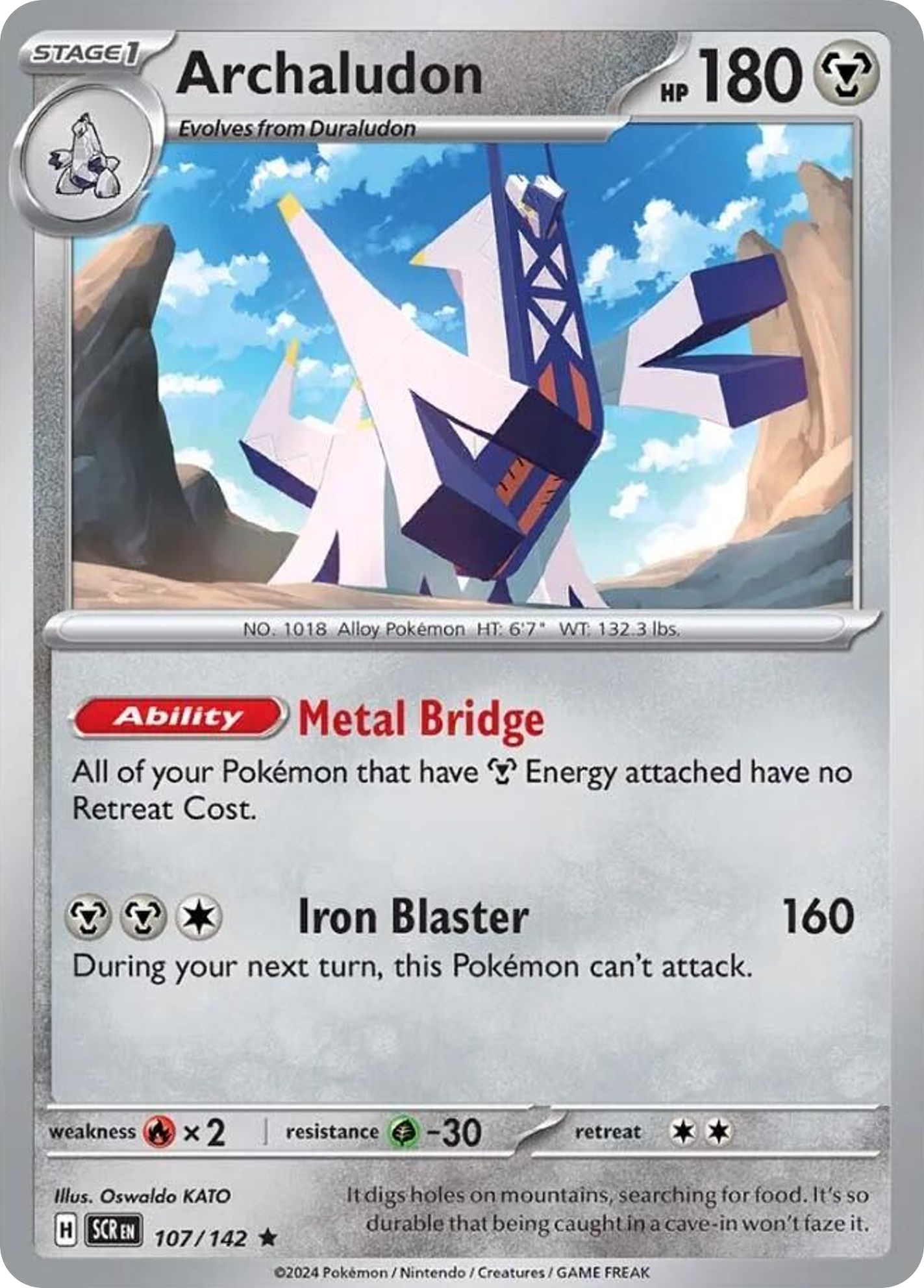 Archaludon 107/142 Rare card from Stellar Crown