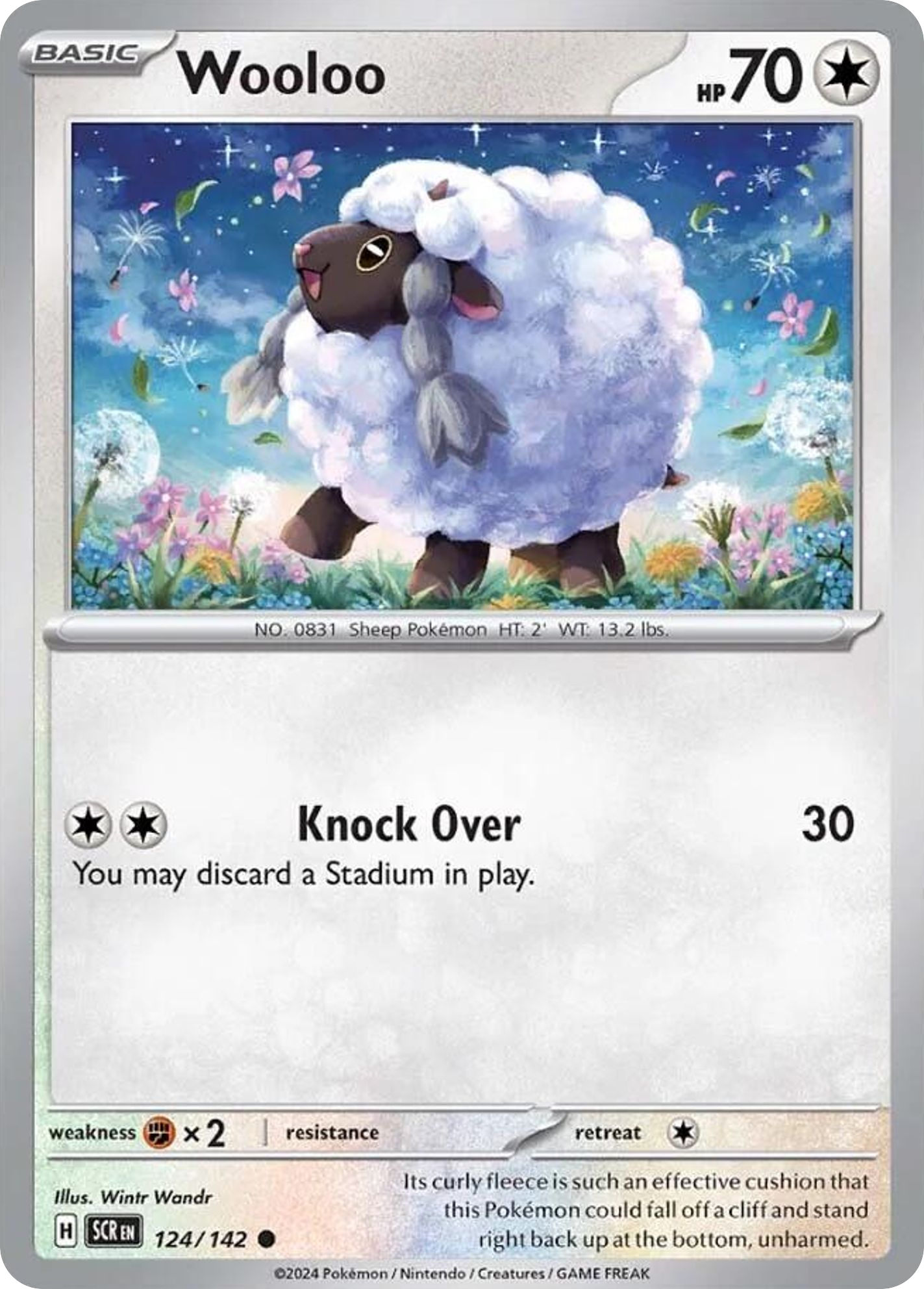 Wooloo 124 Common card from Stellar Crown