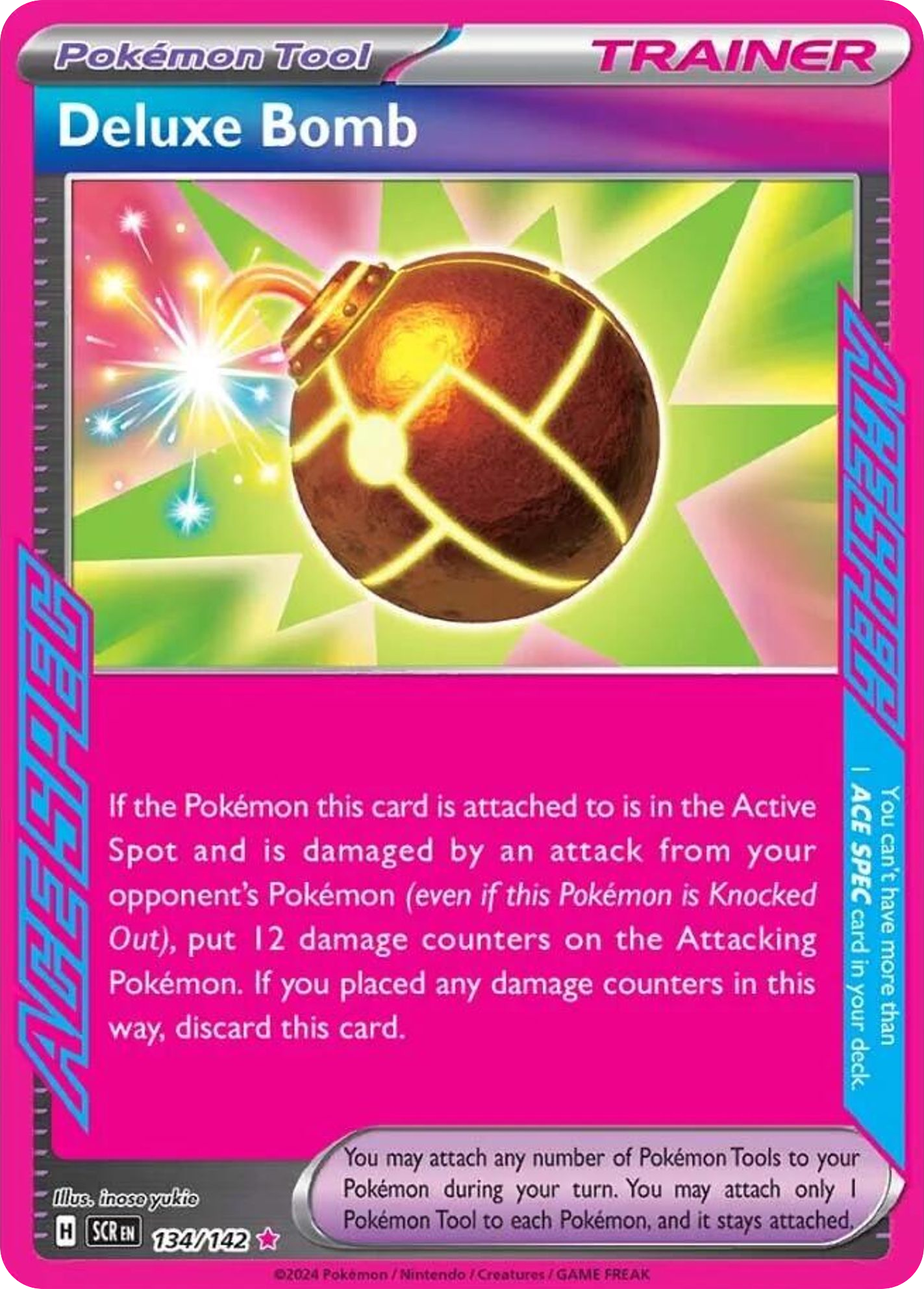 Deluxe Bomb 134 ACE SPEC Rare card from Stellar Crown