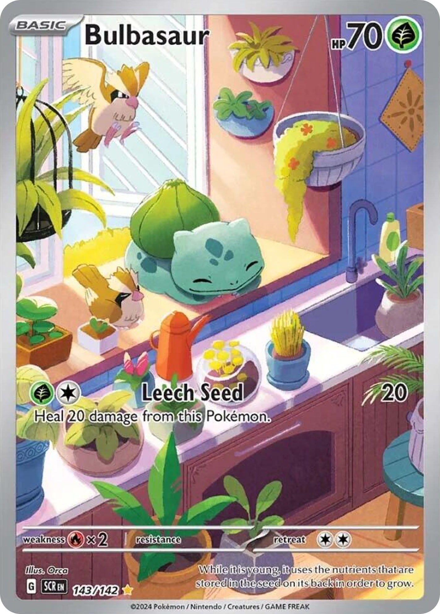 Bulbasaur 143 Illustration Rare card from Stellar Crown